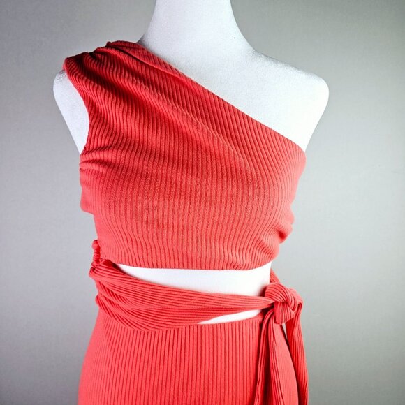 Lovers and Friends Alexander Coral Ribbed Jersey Cut-out with Tie Accent Dress - Picture 3 of 8